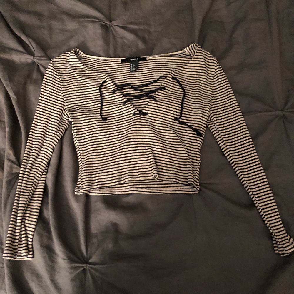 Forever 21 striped long sleeve top